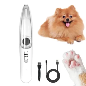 Dog Hair Trimmer with Vacuum Quite Dog Trimmer USB Rechargeable Dog Trimmer Vacuum Clear Bin Dog Shaver Grooming Pet Supplies