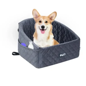 Dog Booster Car Seats Adjustable Strap Travel Safety Pet Car Seat Dog Car Carrier With Washable Removable Cover & Storage Pocket