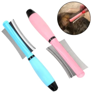 Pet Hair Comb Easy Deshedding Brush For Cat Grooming Tool Double-Sided For Long Small Hair Dog For Cat Dog Hair Remover